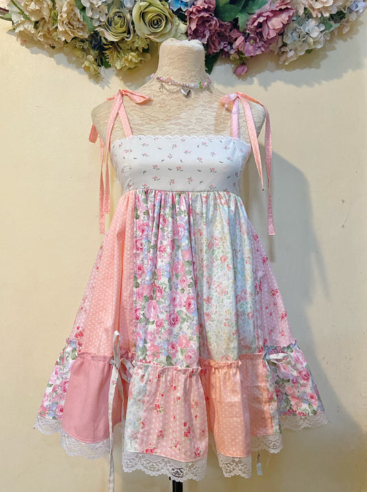 Rose Garden Patchwork Handmade Dress