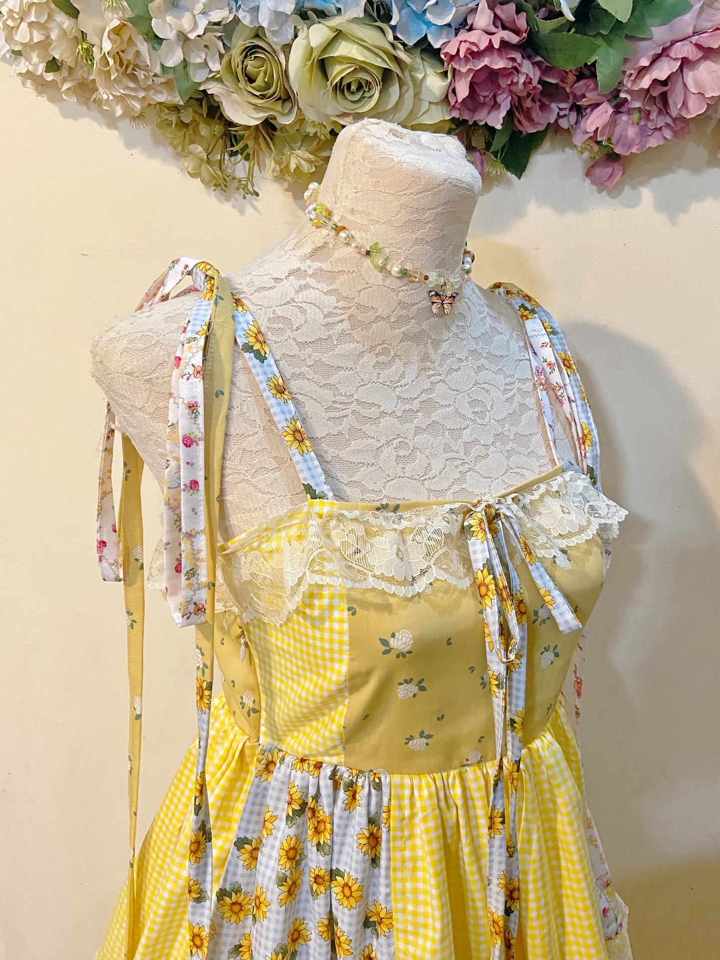 Sunshine Patchwork Handmade Dress