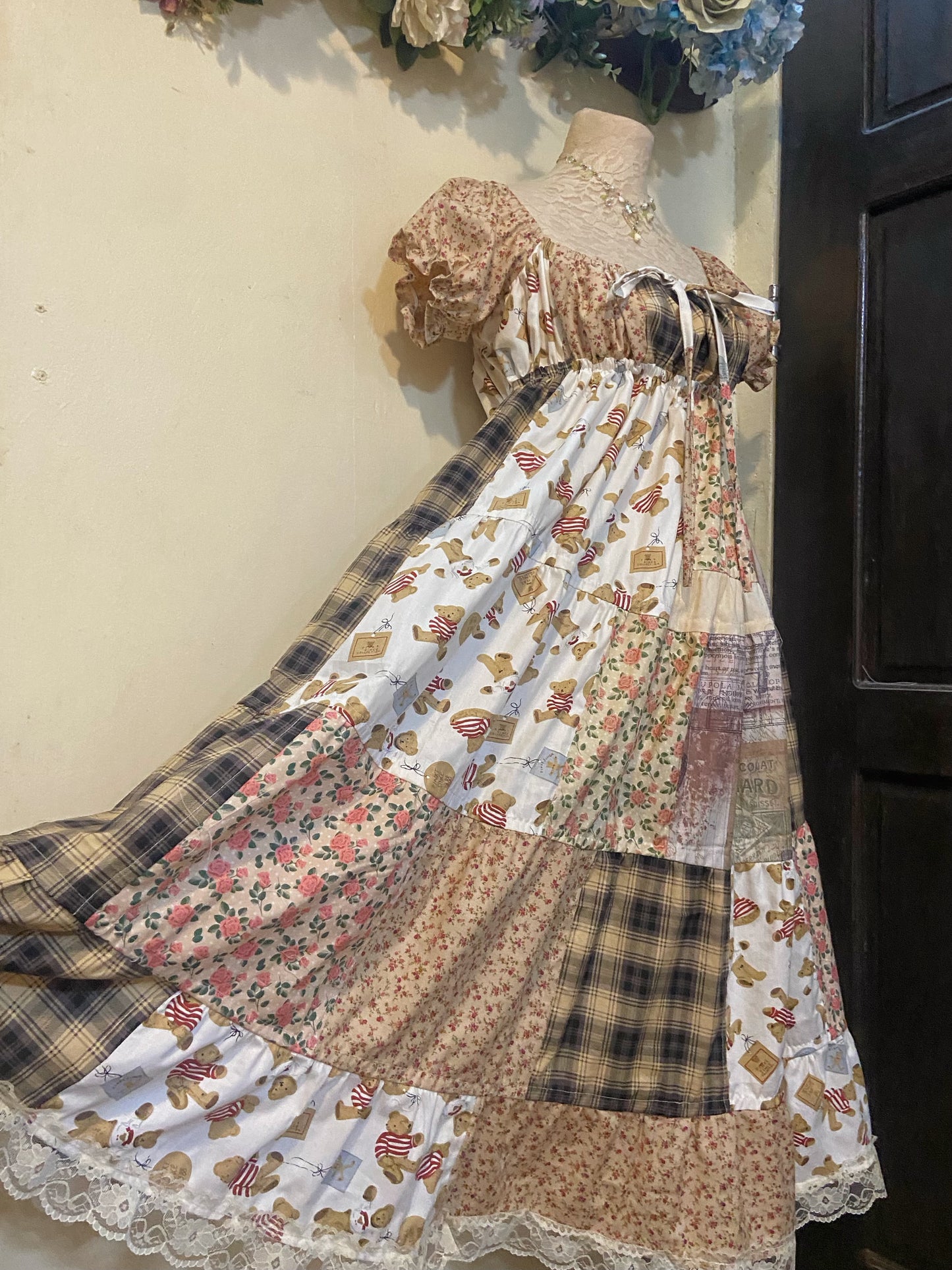 Cozy Bear Parchwork Dress