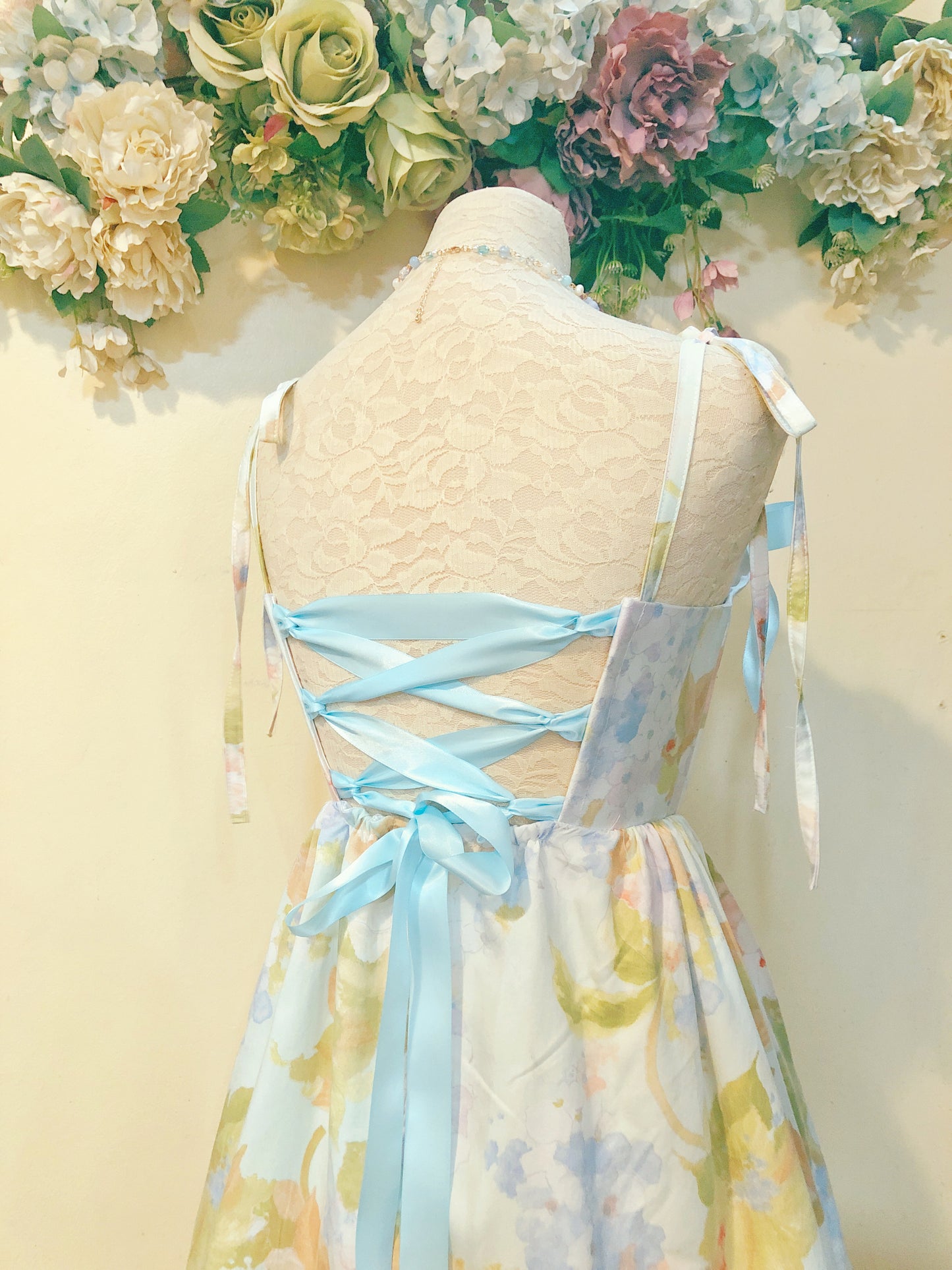 Rain Flower Corset Handmade Dress