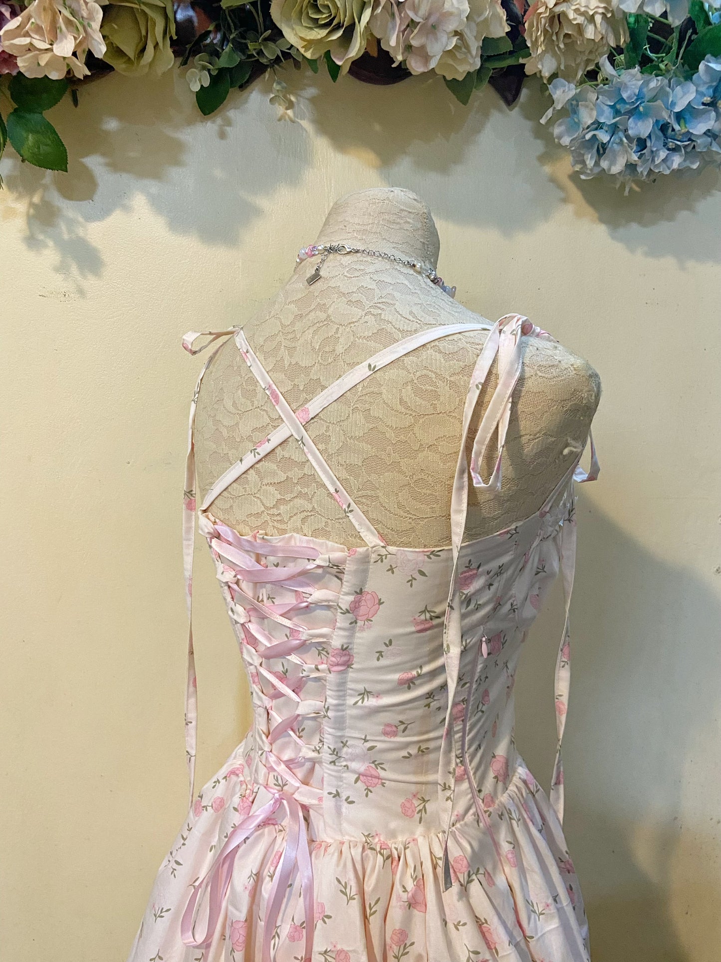 Pink Peony Corset Dress