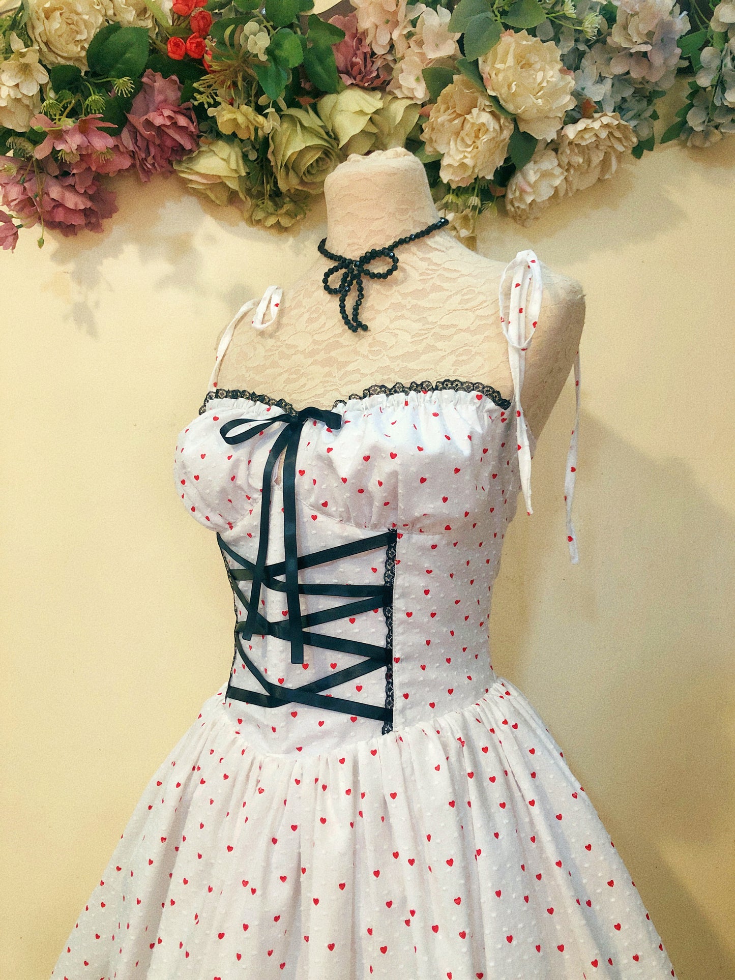 (Pre Order) My Heart is for me Milkmaid Handmade Dress