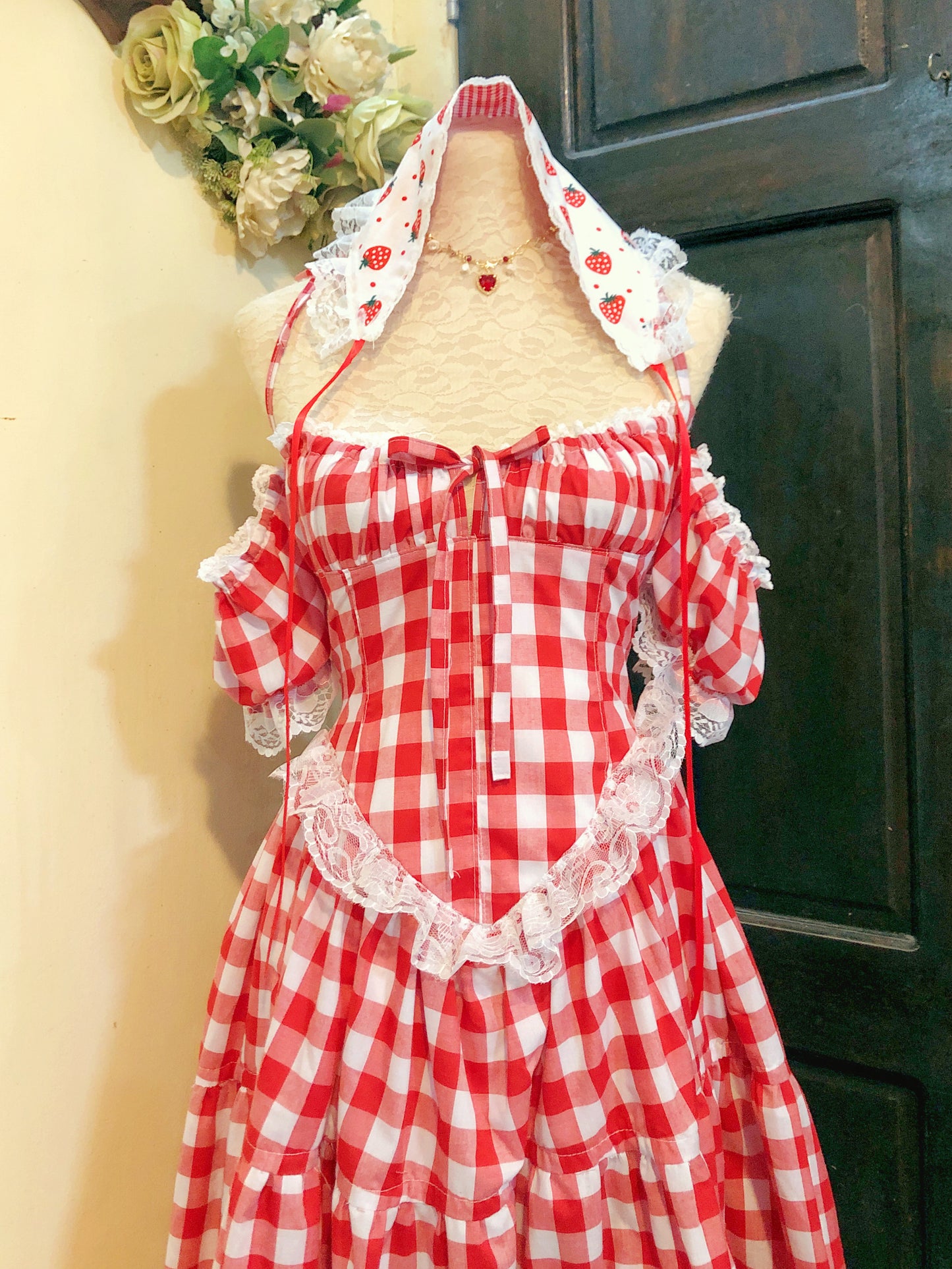 Romantic Picnic Date Corset Handmade Dress