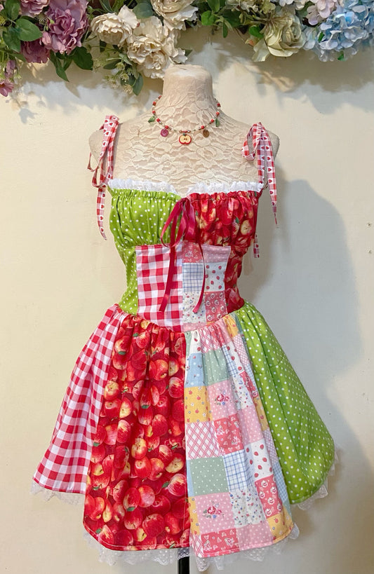 Sweet Apple Patchwork Dress