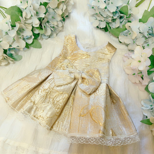 Pretty in Gold Pet Handmade Gown