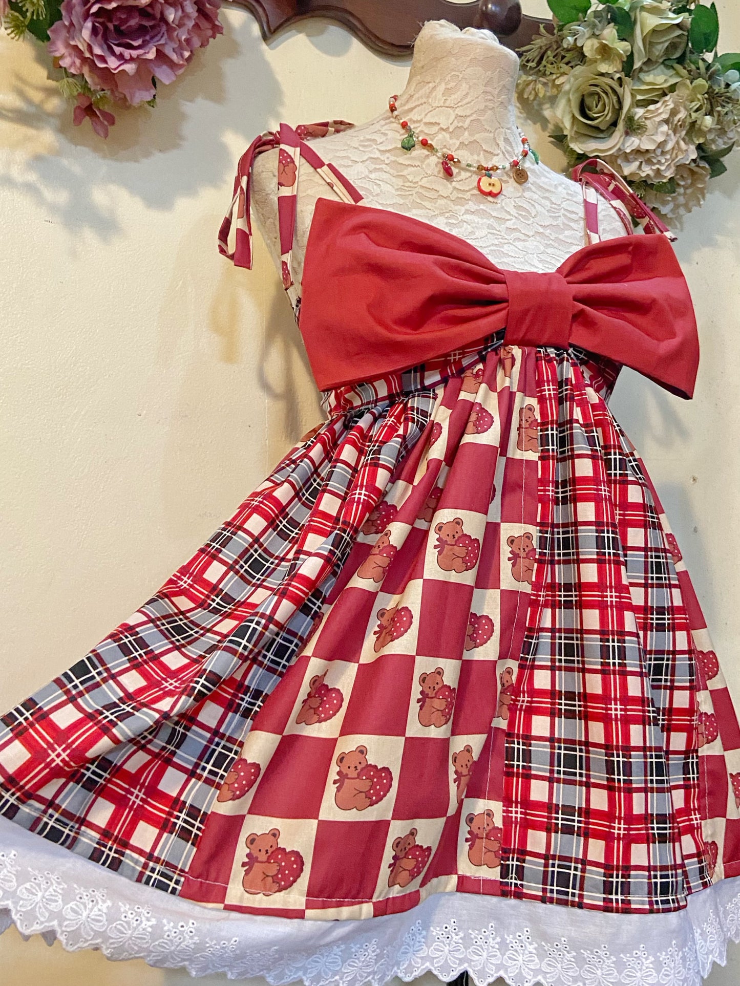 Bear’s Gift Patchwork Dress Handmade Dress