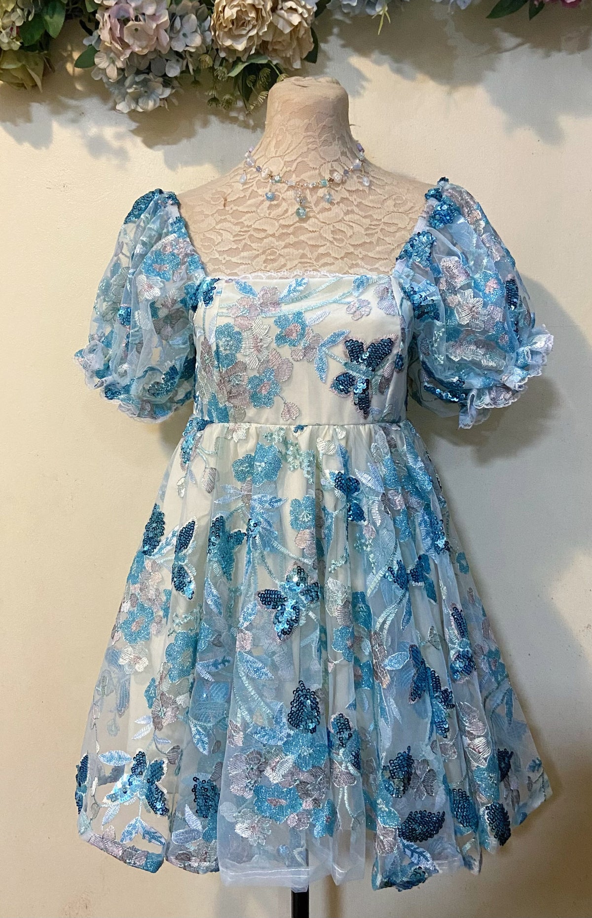 🦋 Butterflies in full moon Handmade Dress 🌙