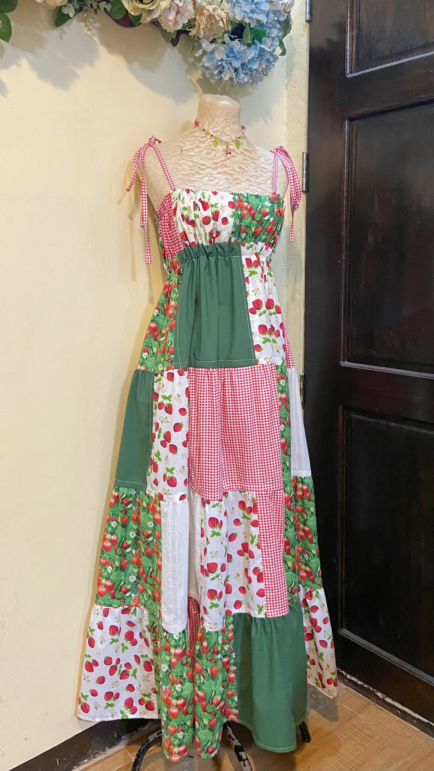 Strawberry Farm Patchwork Dress