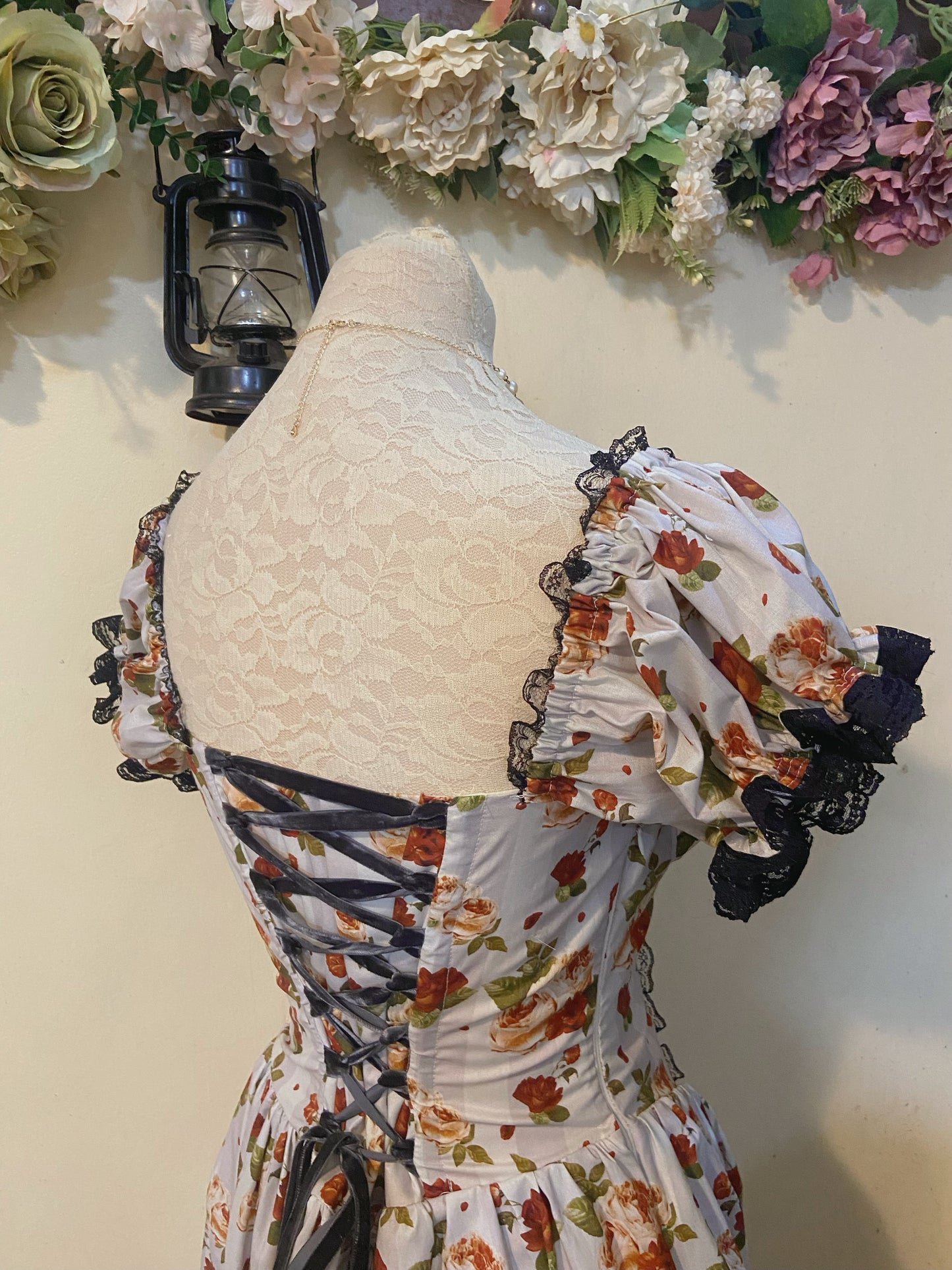 Dead Rose Corset Dress Handmade Dress