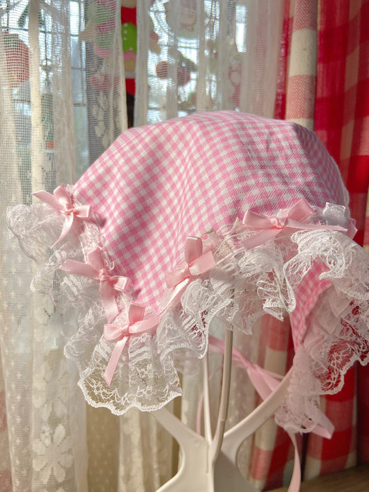 Pink Gingham Laces and Ribbon Lola Pandong
