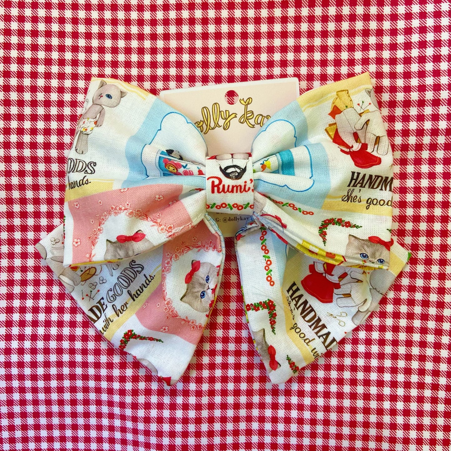 Cat Patchwork Handmade Ribbon