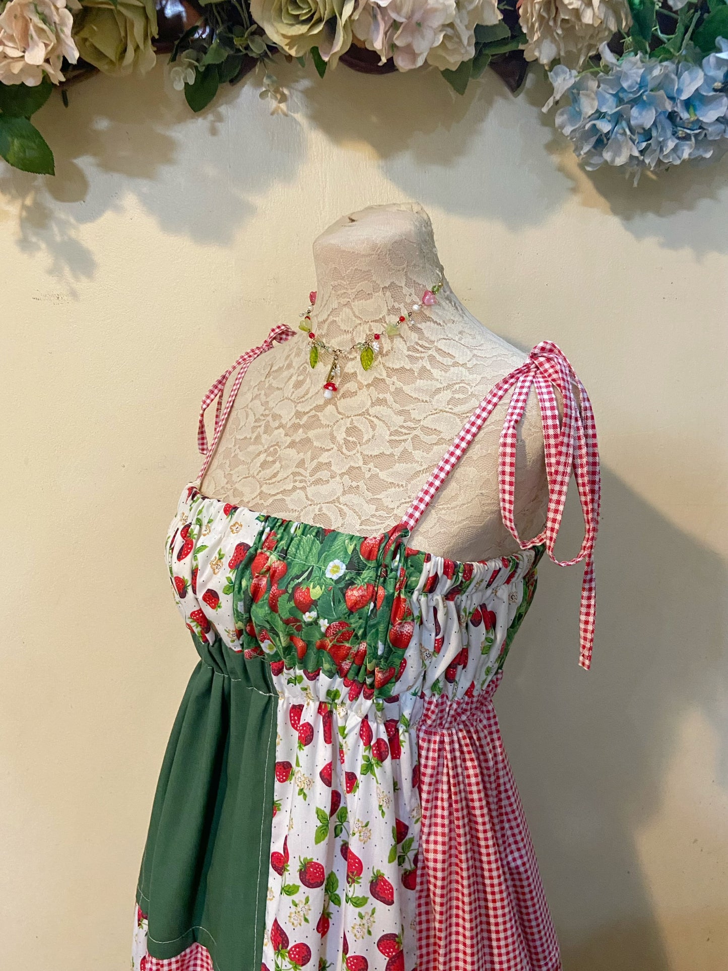 Strawberry Farm Patchwork Dress