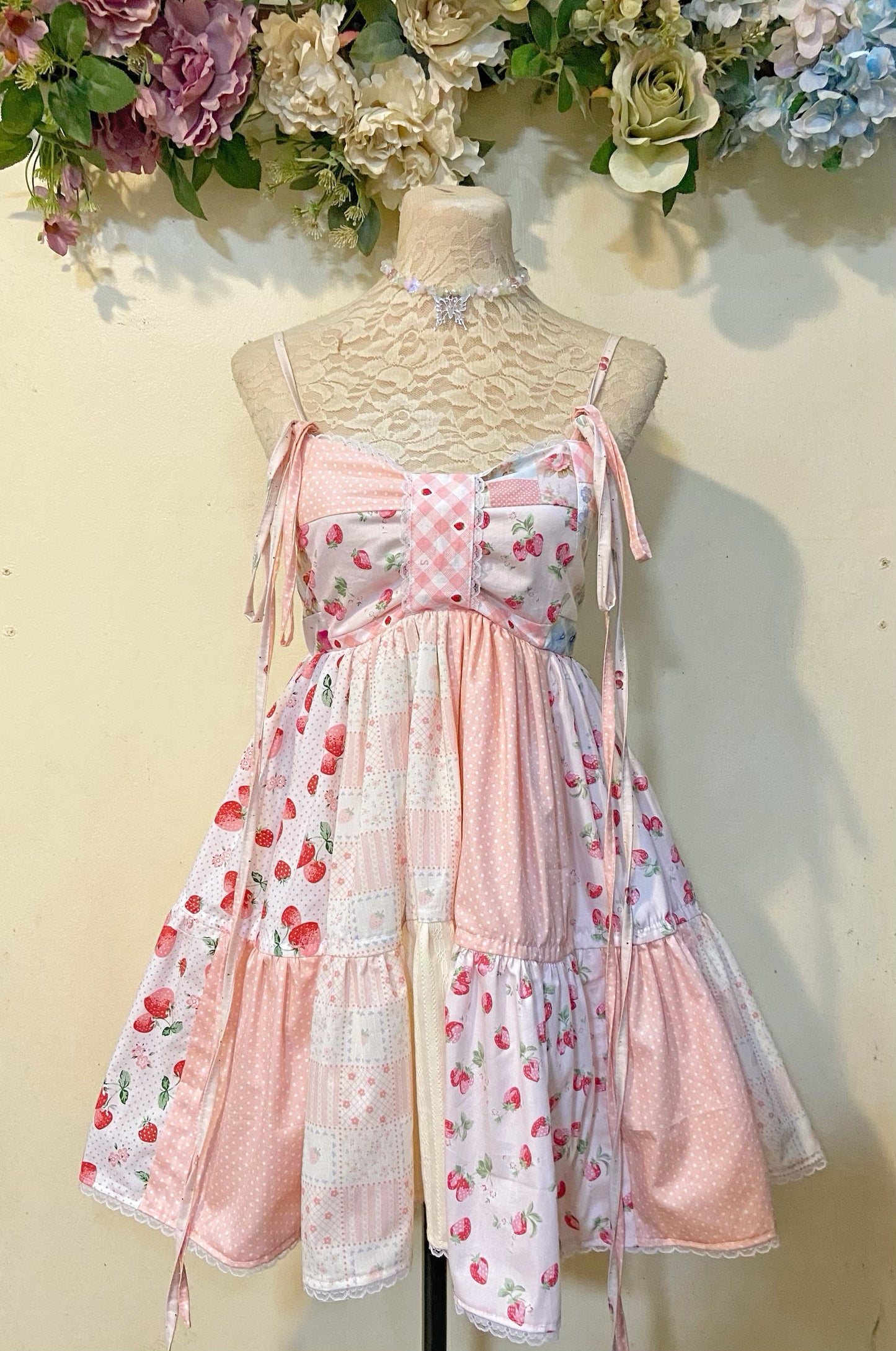 Pink Berry Patchwork Dress