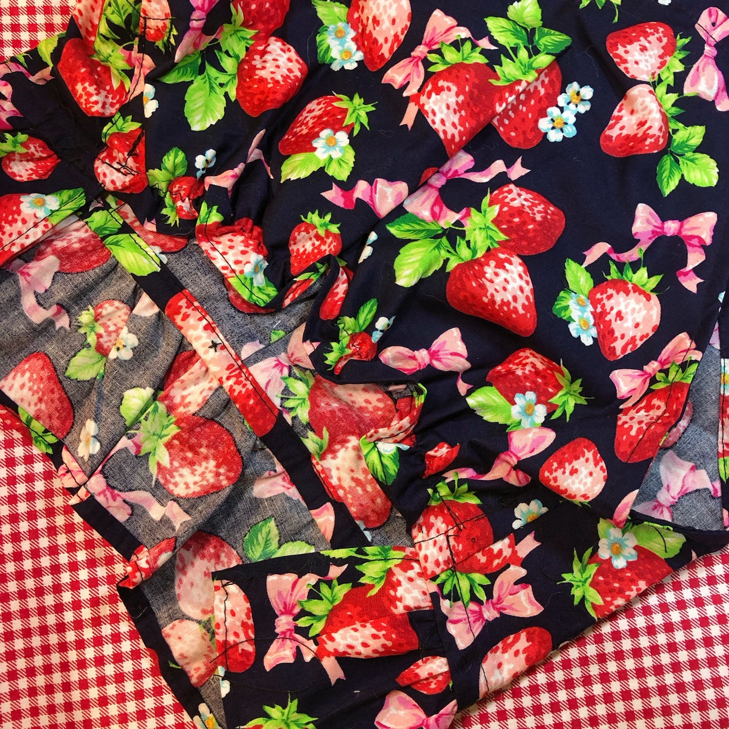 Large Black Strawberry Cutie Pet Handmade Dress