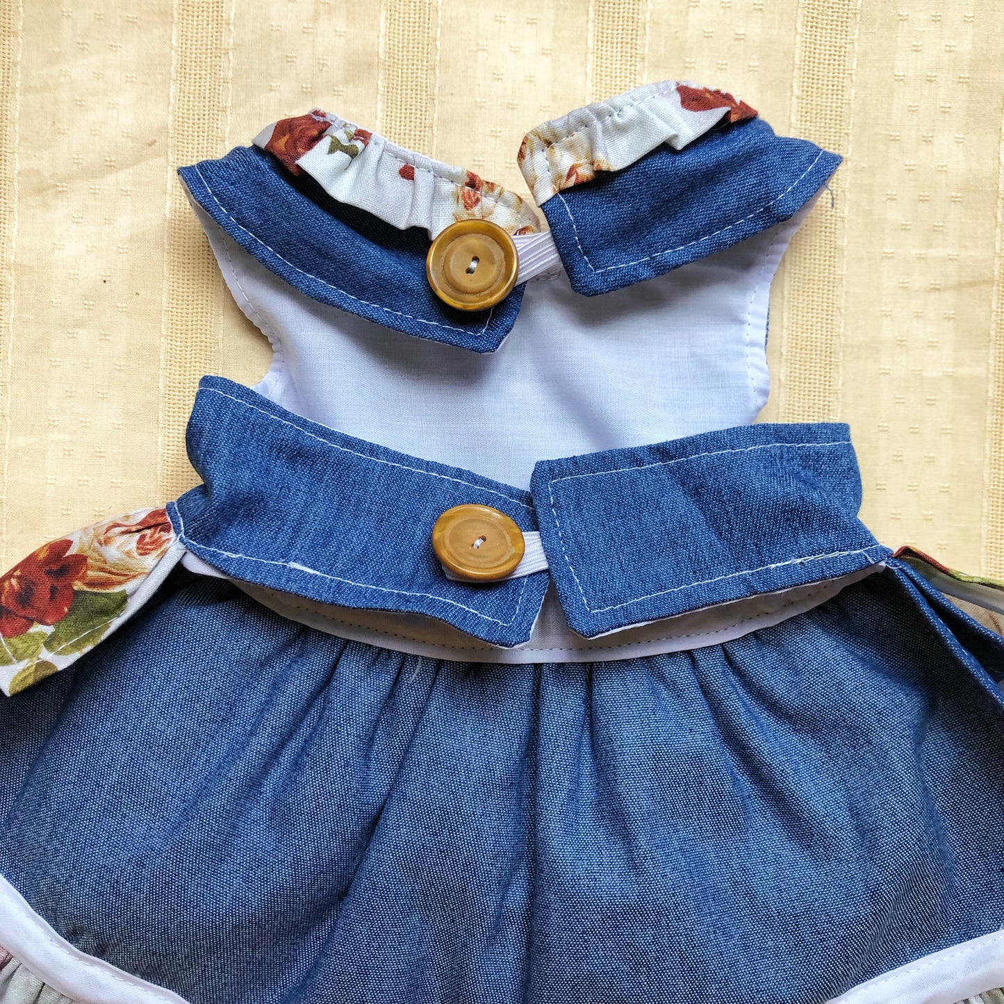 Denim Rose Pet Handmade Dress