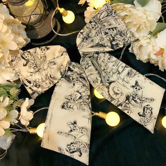 Skeleton Party Handmade Big Ribbon