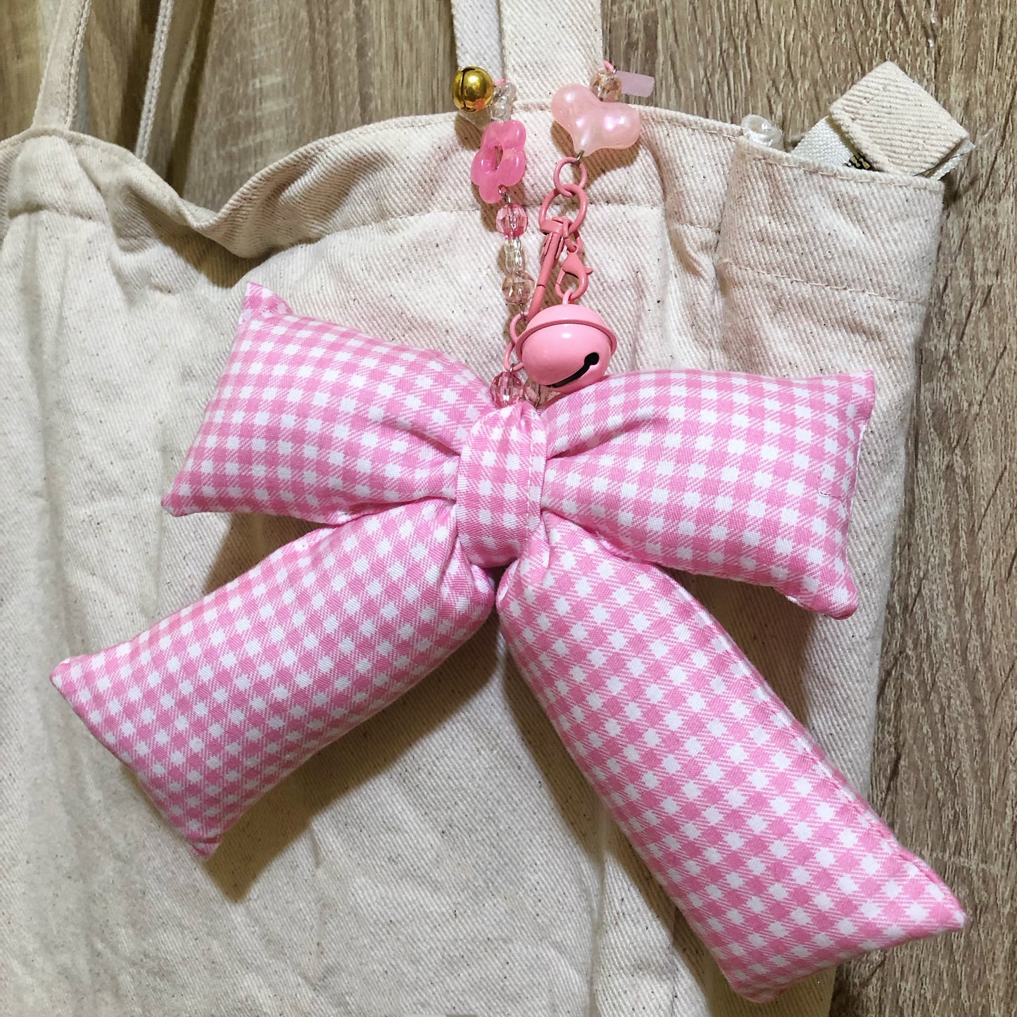 Pink Chonky Ribbon Wenkwonk Keychain