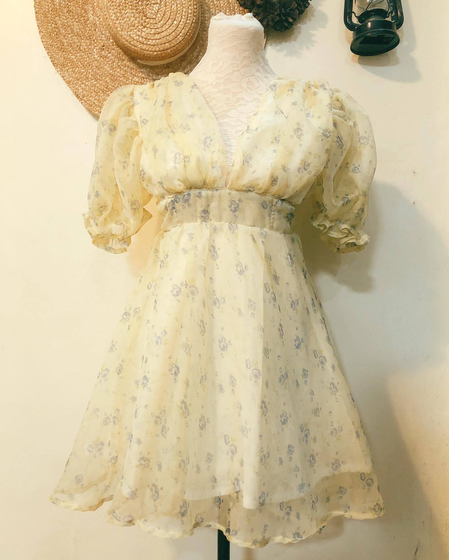 Yellow Dainty Handmade Dress