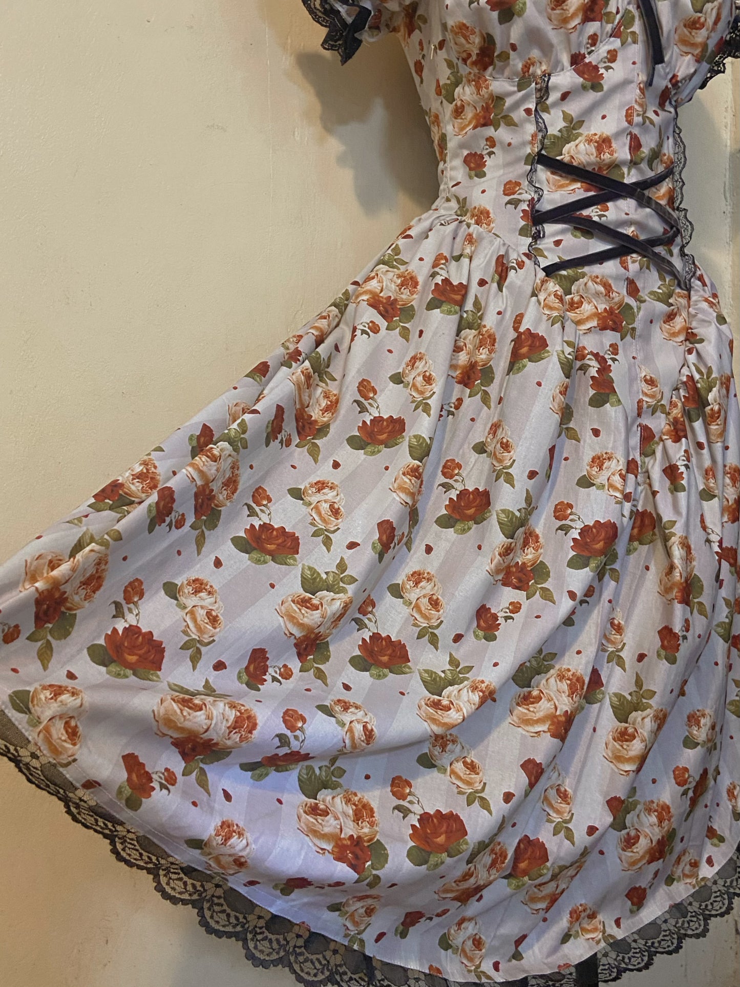 Dead Rose Corset Dress Handmade Dress