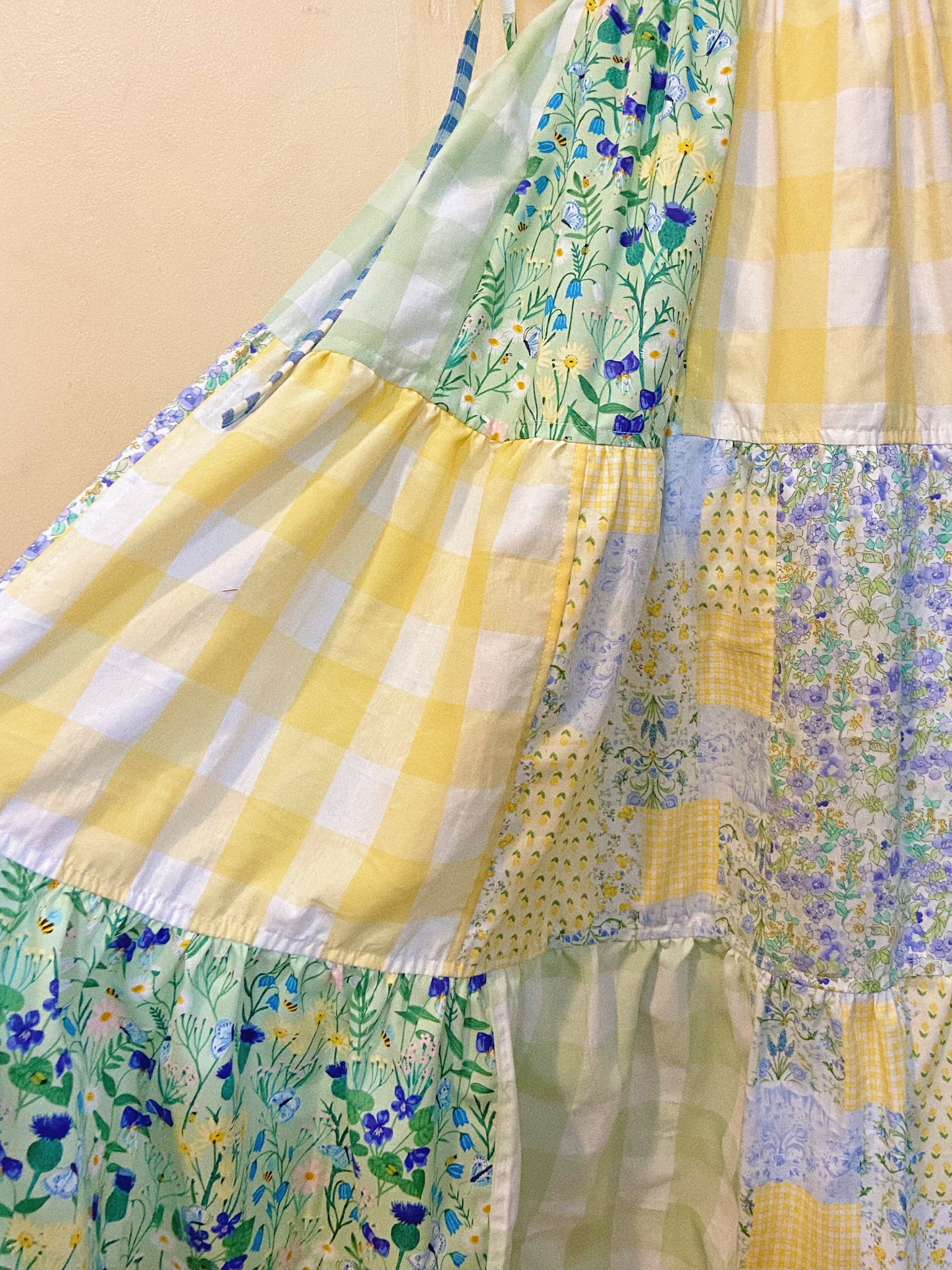 Sunshine Spring Patchwork Handmade Dress