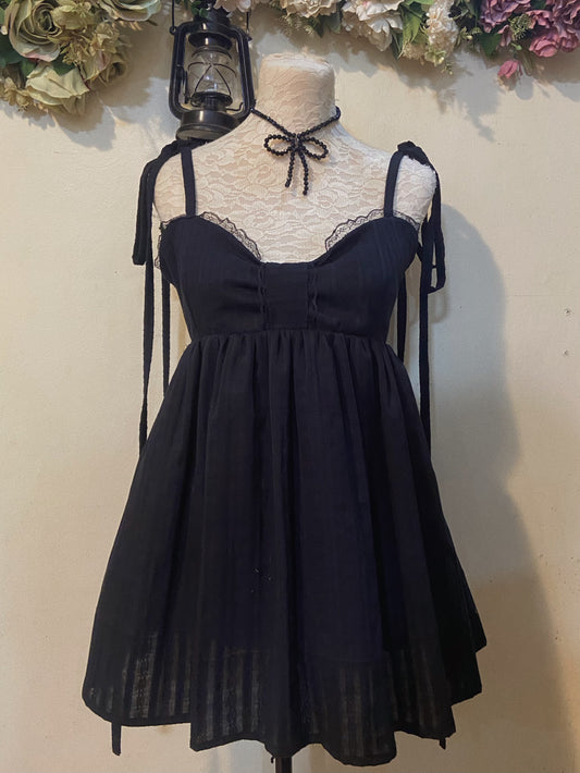 Mini Black Dress Handmade Dress