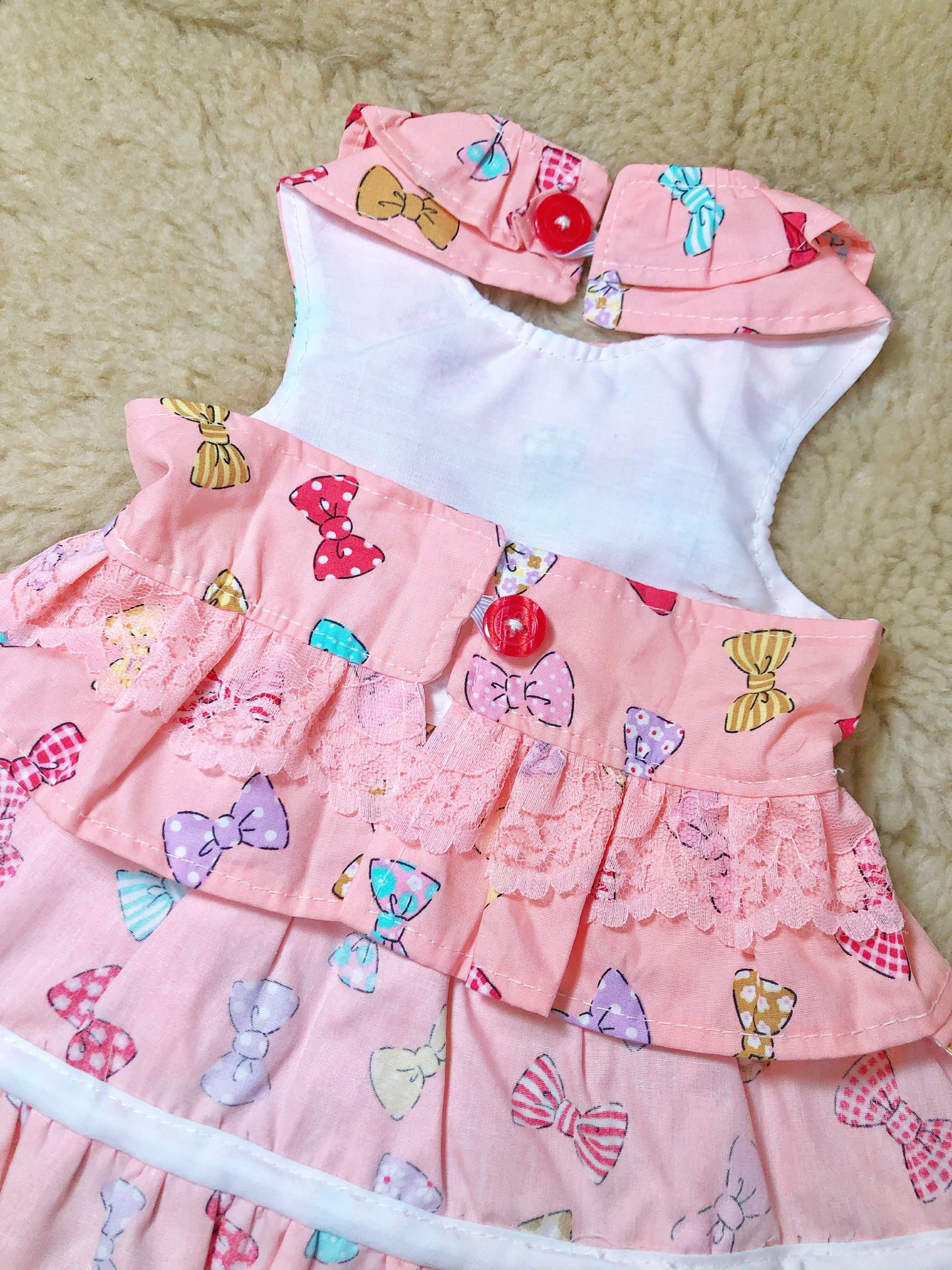 Cute Ribbons Pet Handmade Dress