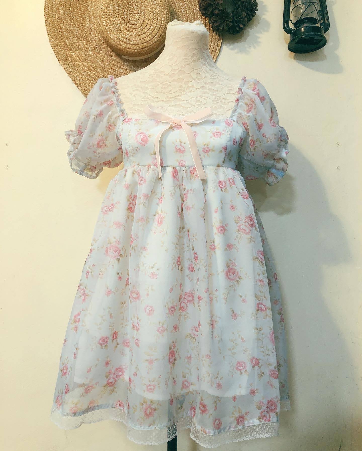 Baby Doll Blue Handmade Dress