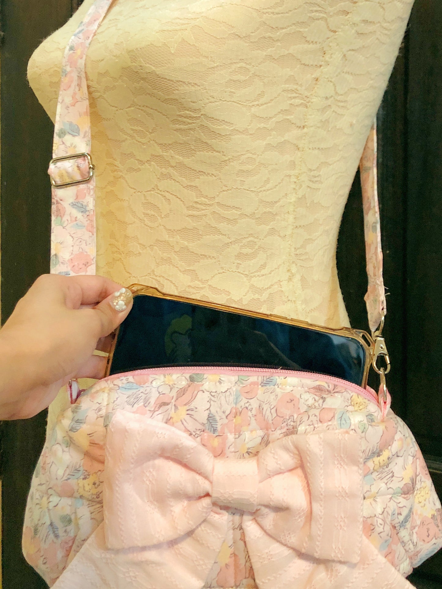 My Pink Ribbon Dolly Bag