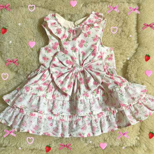 Sweet Pink Florals Pet Handmade Dress