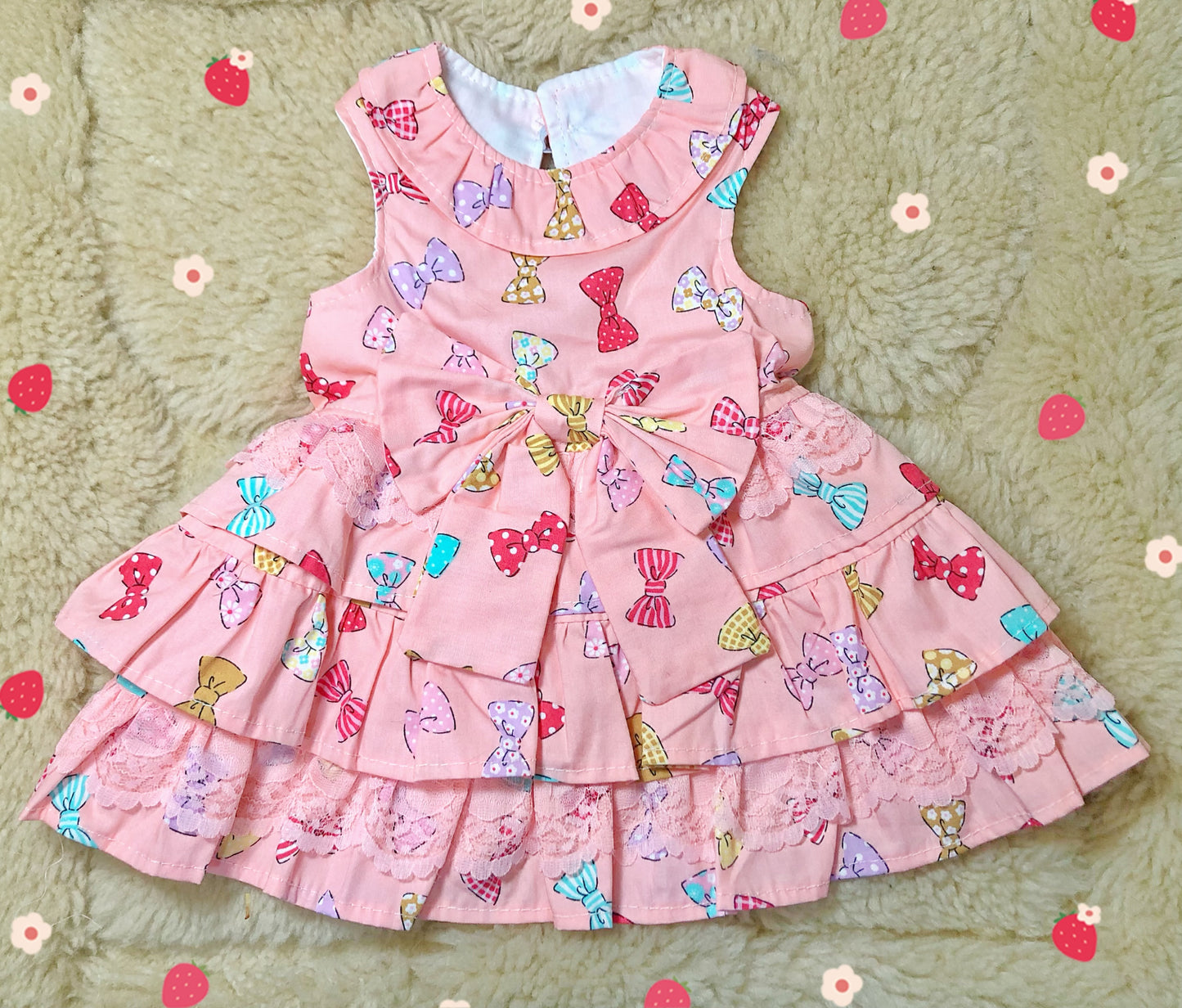 Cute Ribbons Pet Handmade Dress
