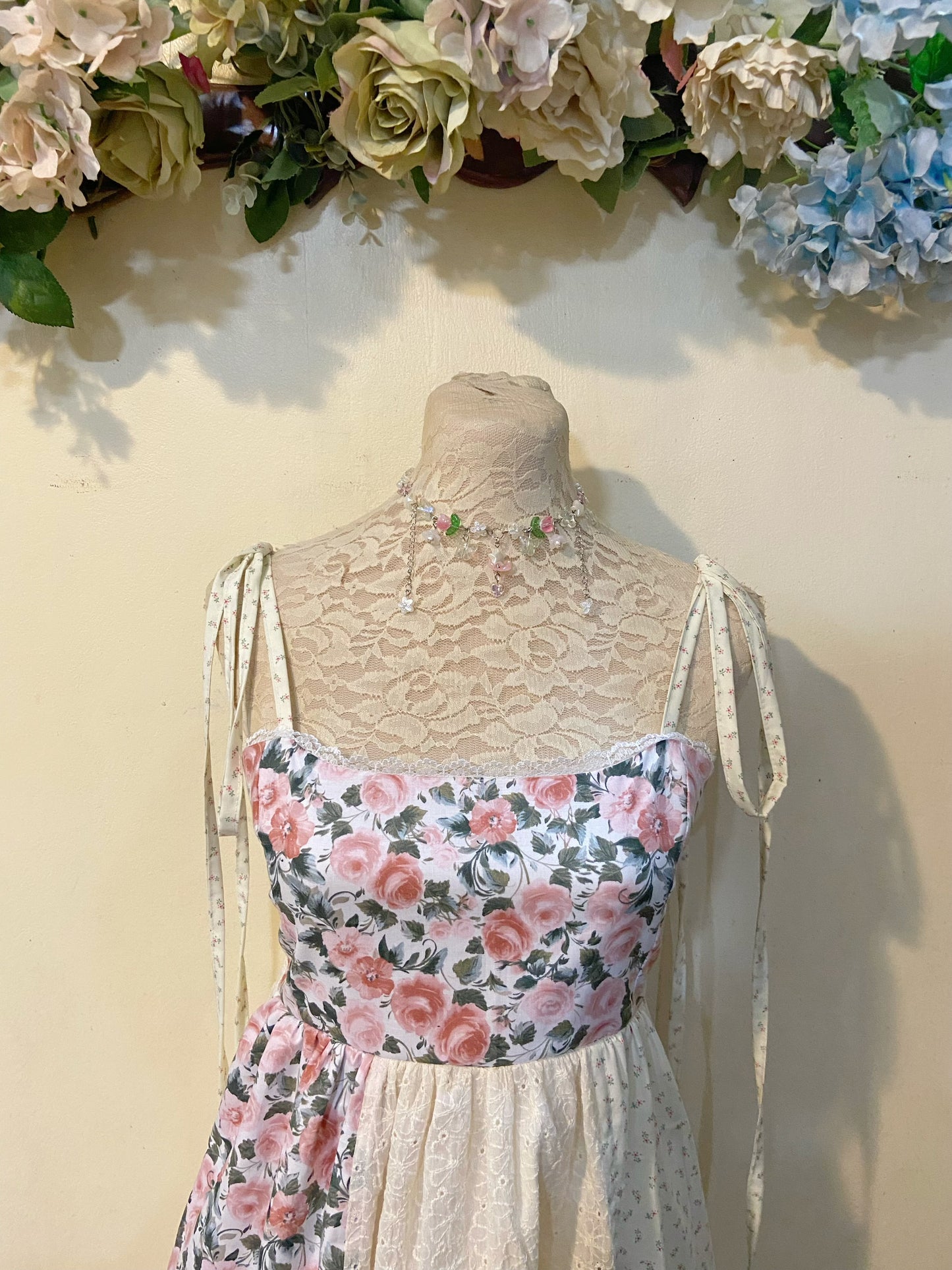 Roses and Cream Patchwork Dress