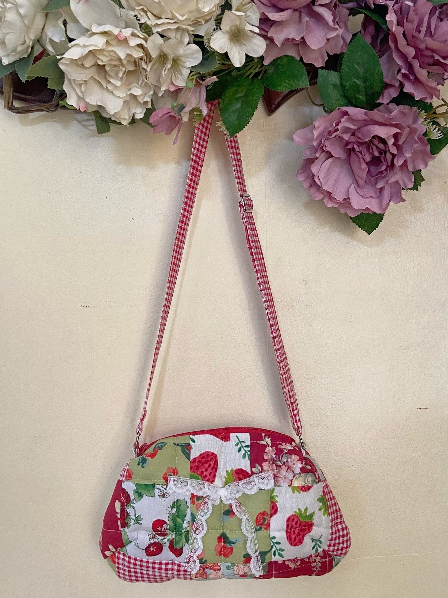 Strawberry Patchwork Dolly Bags