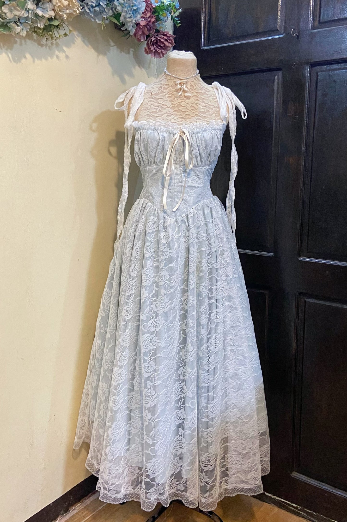 Moonlight Roses Corset Handmade Dress