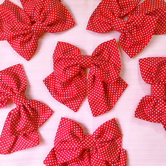 Red Polkadots Handmade Ribbon