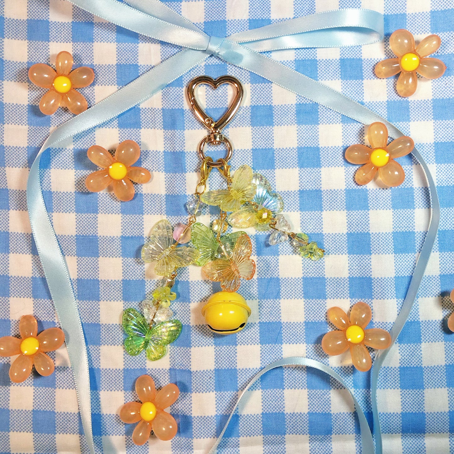 Yellow Butterflies Wenkwonk Keychain