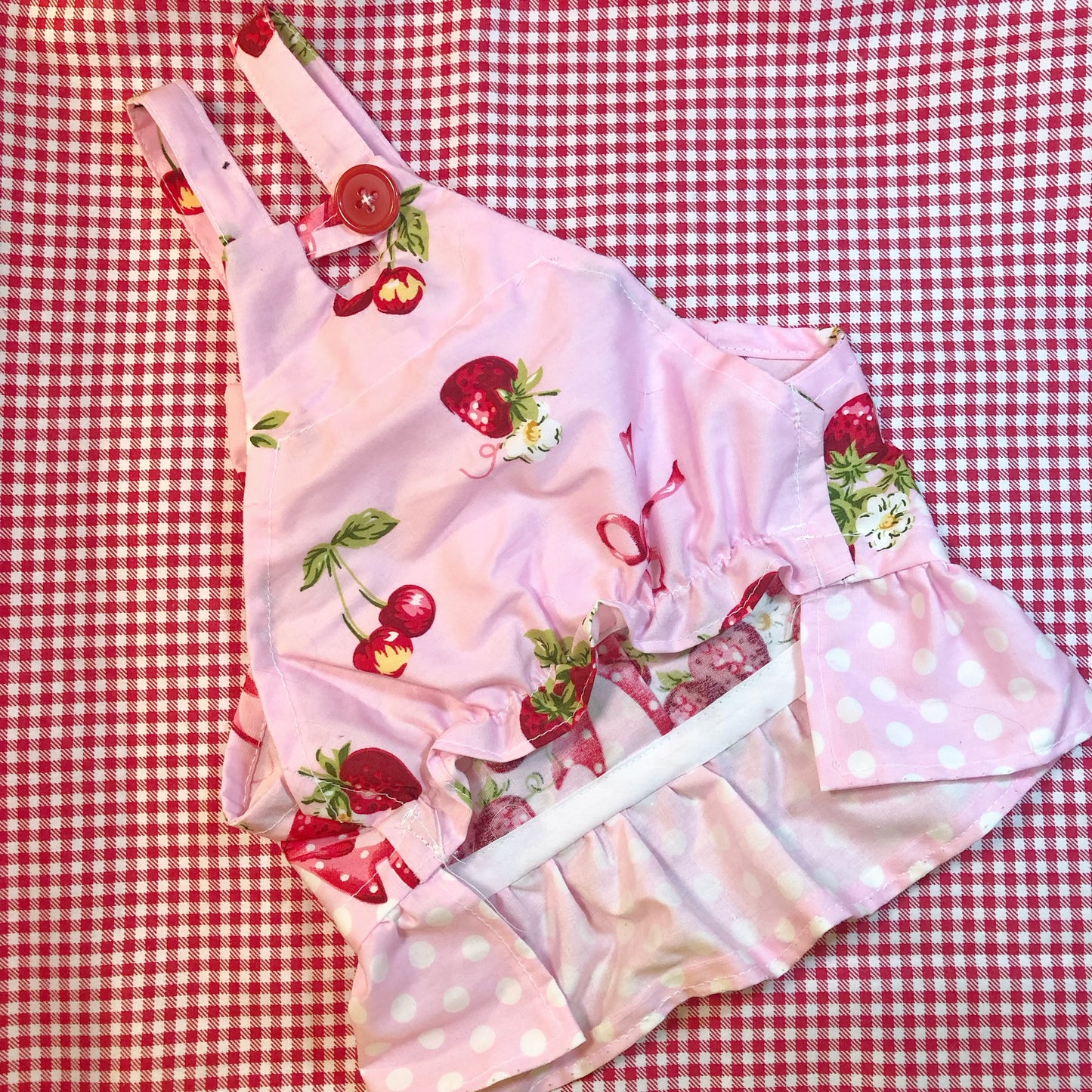 Pink Strawberry 2 Cutie Pet Handmade Dress