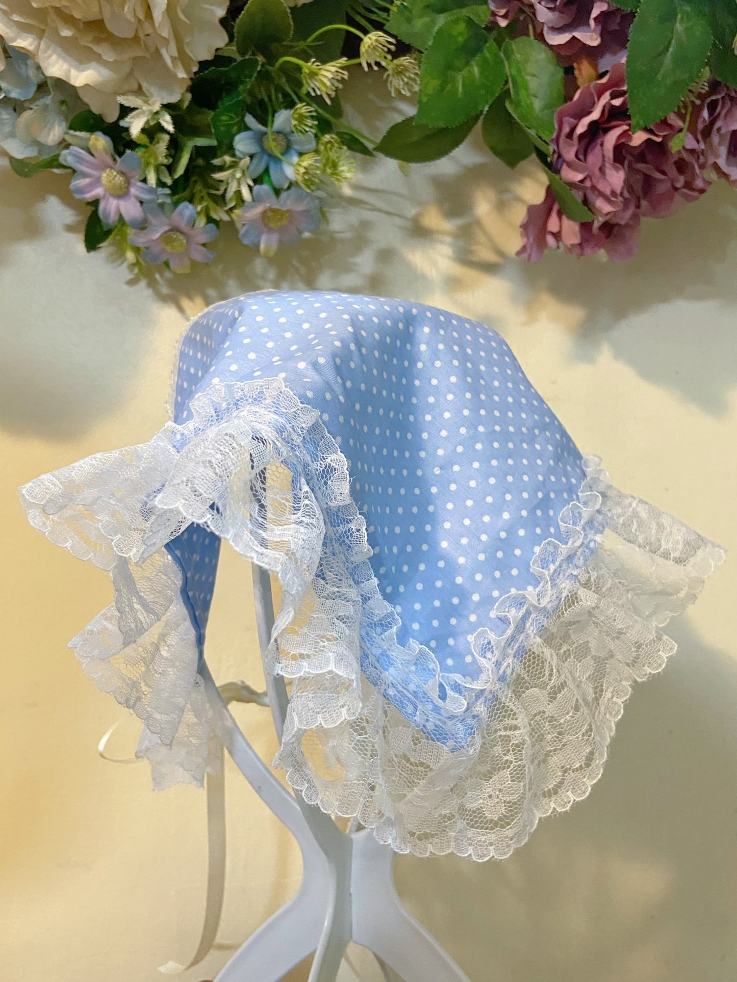 Blue Polkadot Lace Lola Pandong