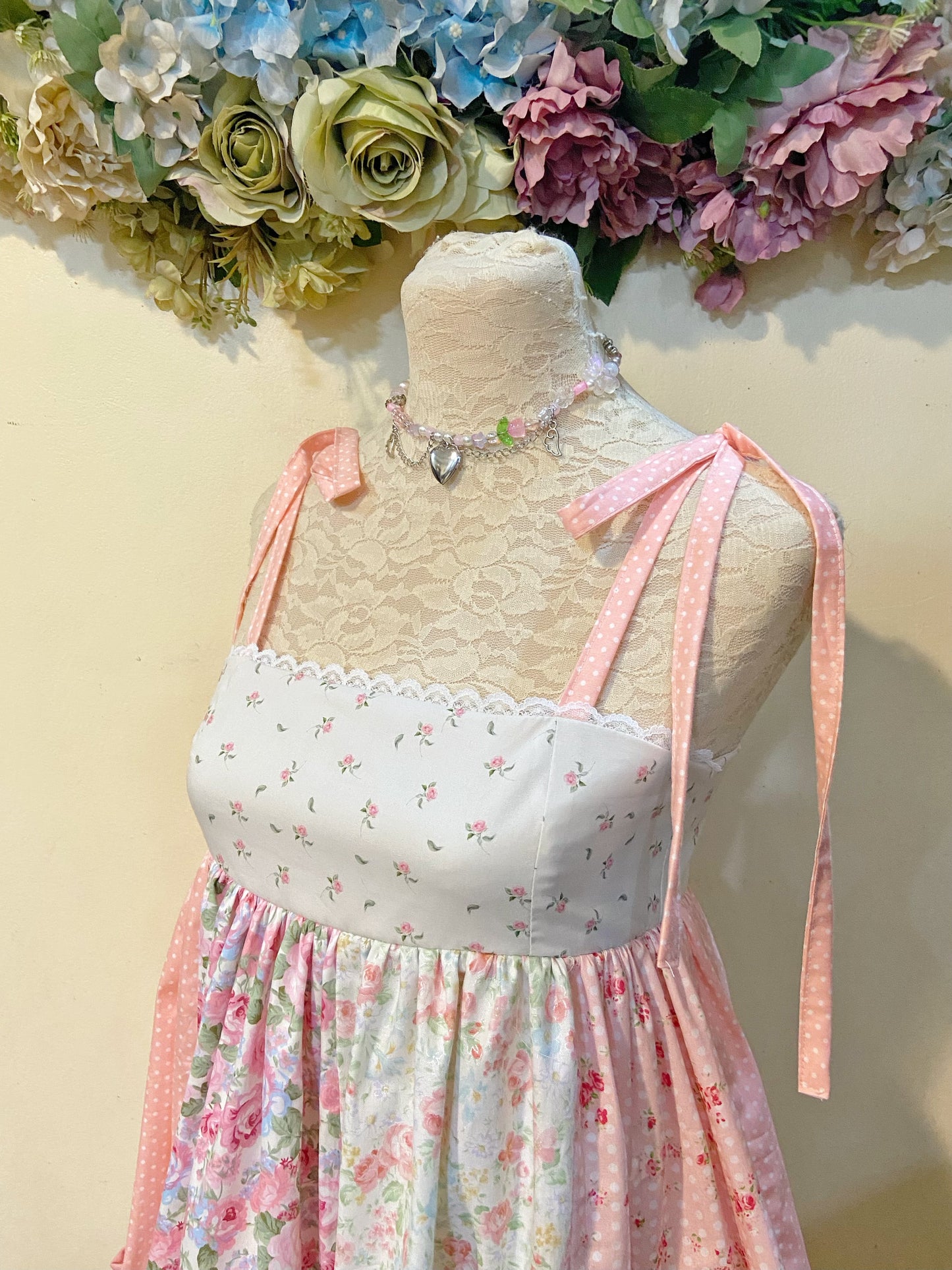 Rose Garden Patchwork Handmade Dress