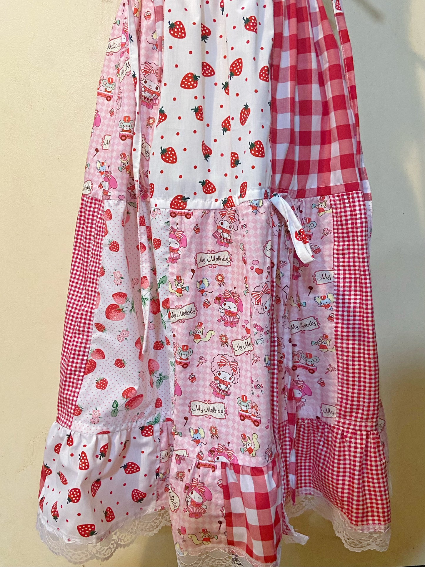 Melody’s Strawberries Patchwork Handmade Dress