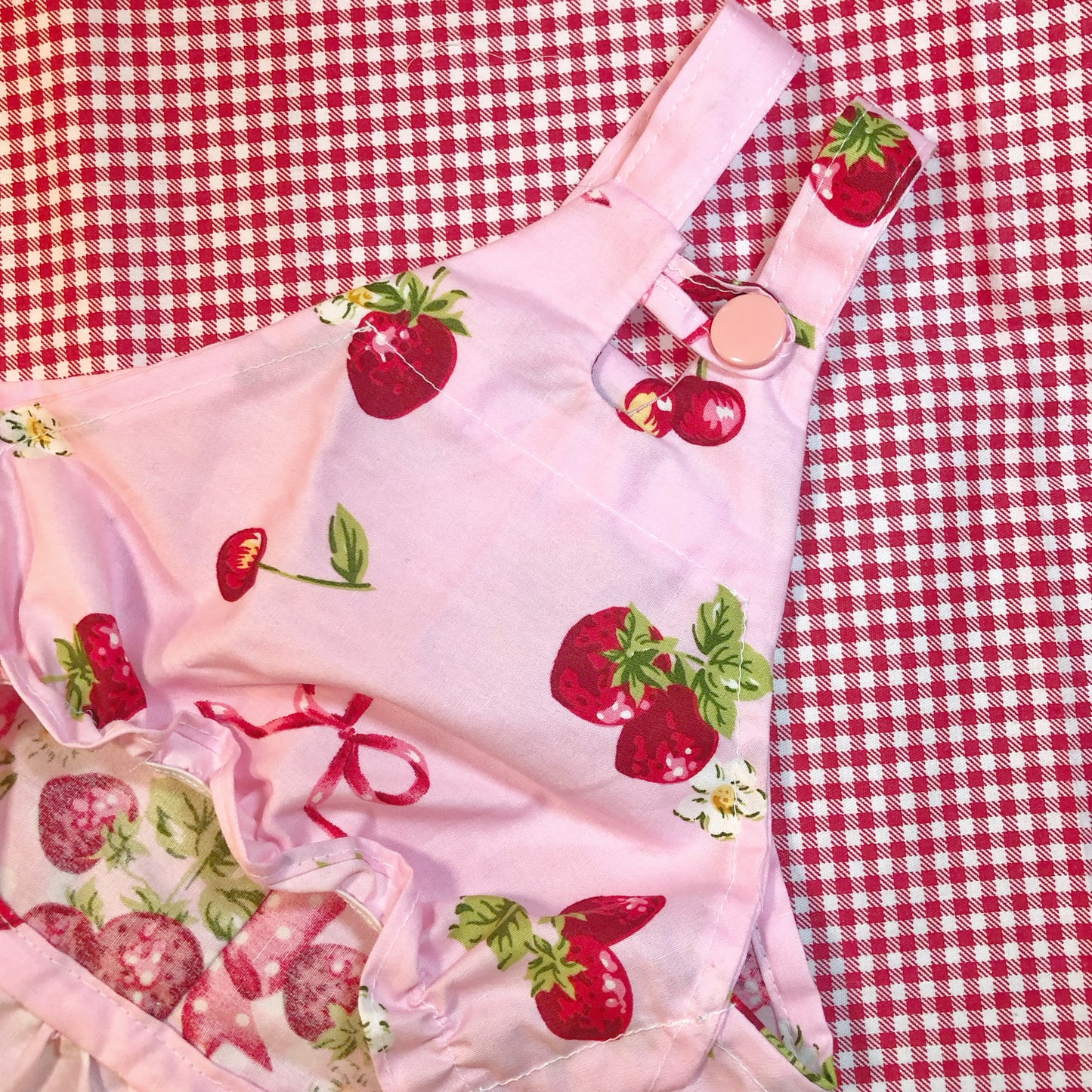 Pink Strawberry 1 Cutie Pet Handmade Dress