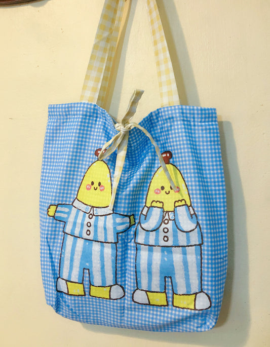 Bananas in Pjs Handmade Tote Bag