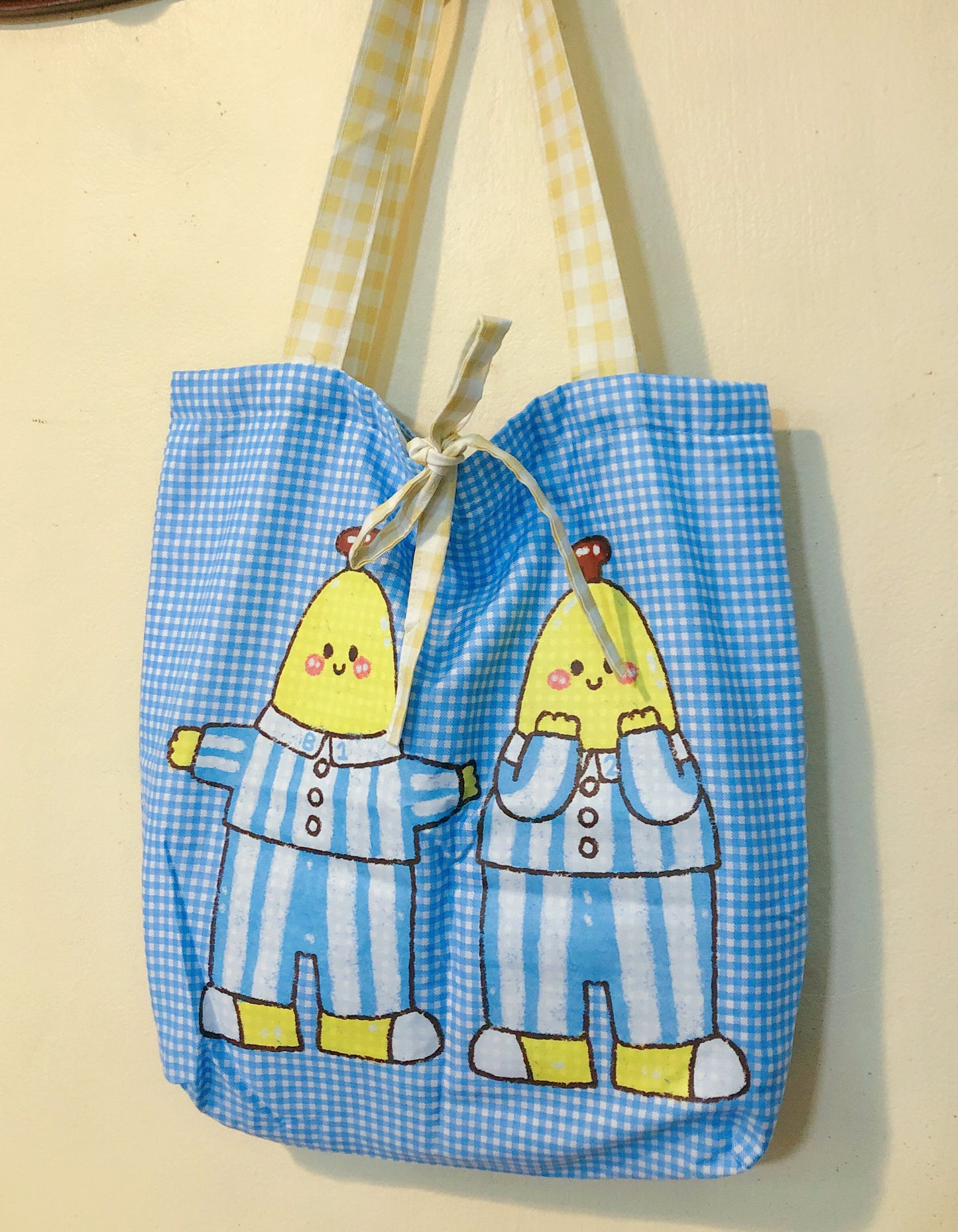 Bananas in Pjs Handmade Tote Bag