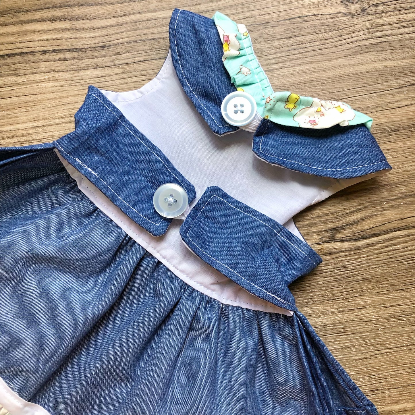 Denim Little Twin stars Pet Handmade Dress