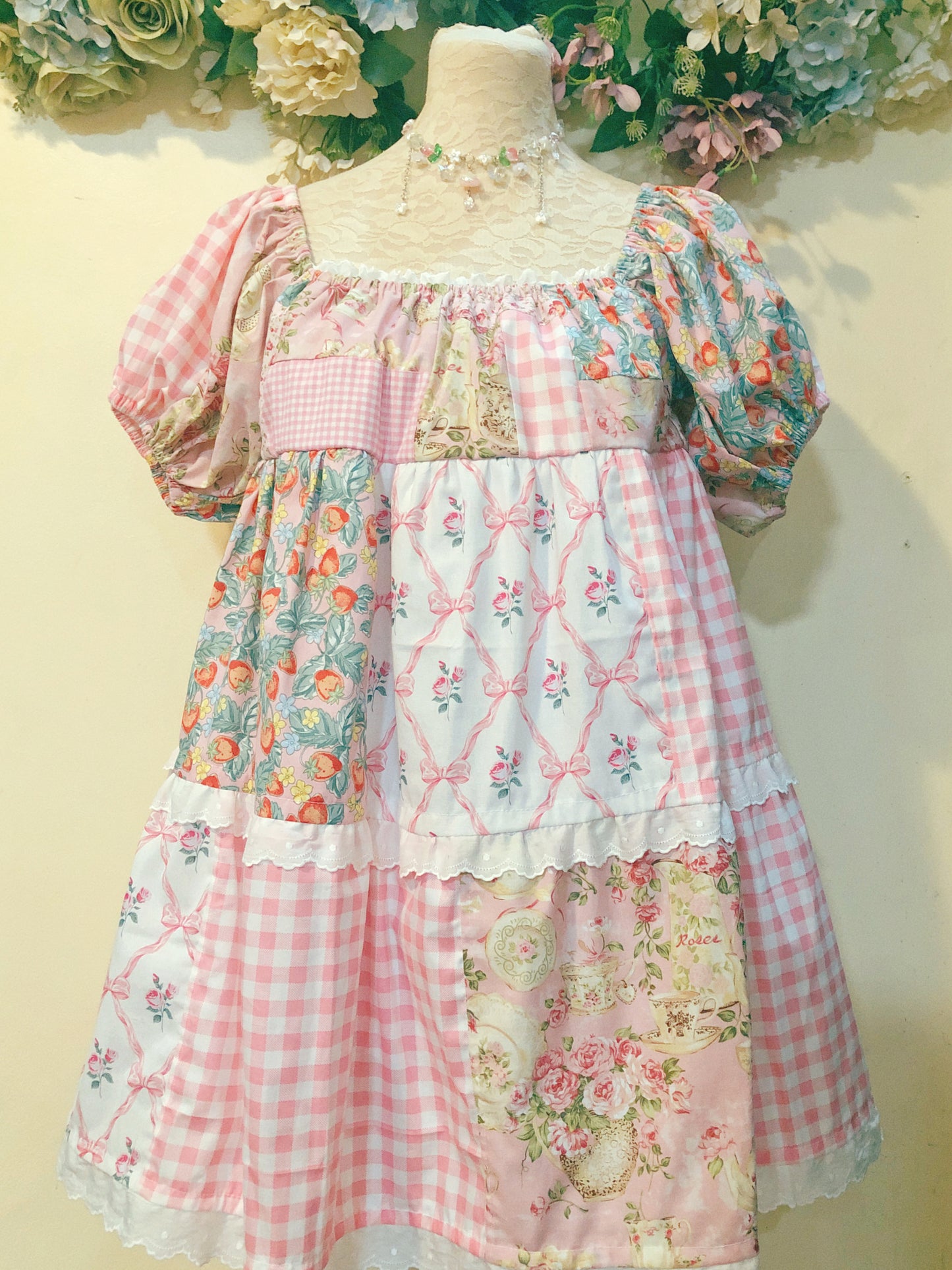 Cutie Lola Oversized Patchwork Handmade Dress