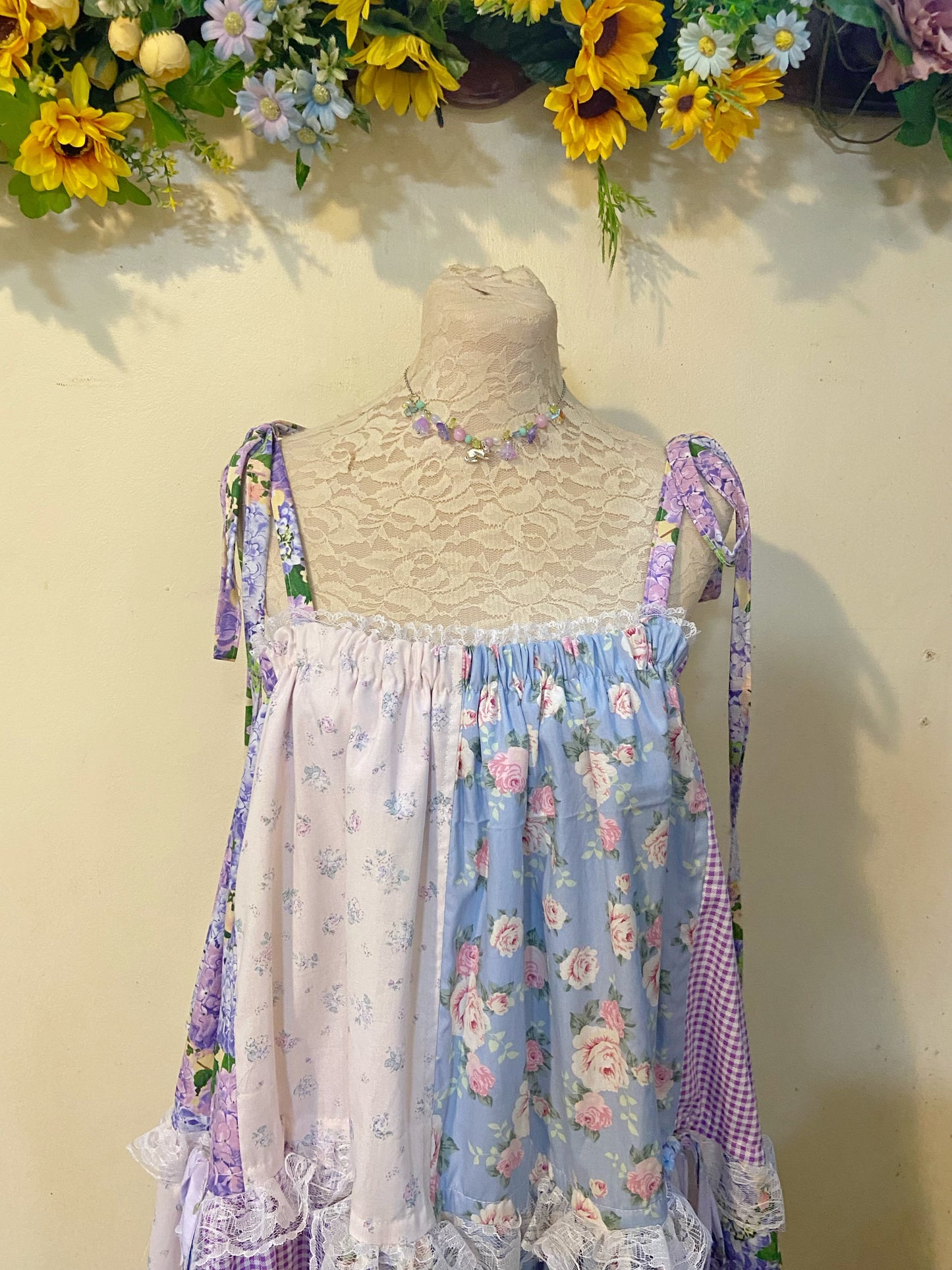 Lavender love Duster Patchwork Dress