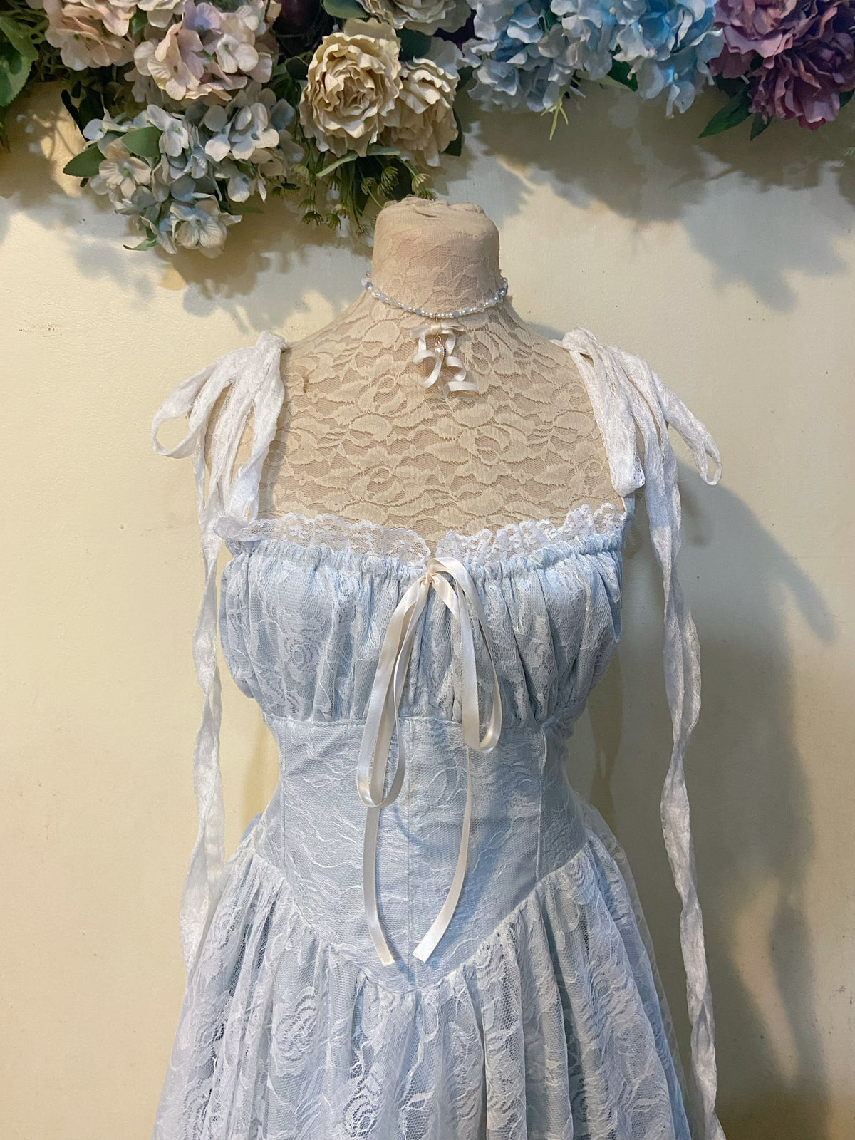 Moonlight Roses Corset Handmade Dress