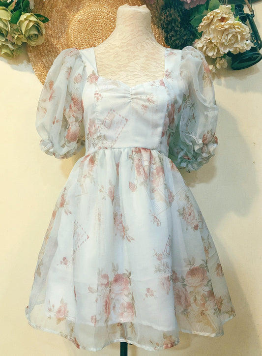 Mint Rose Doll Handmade Dress