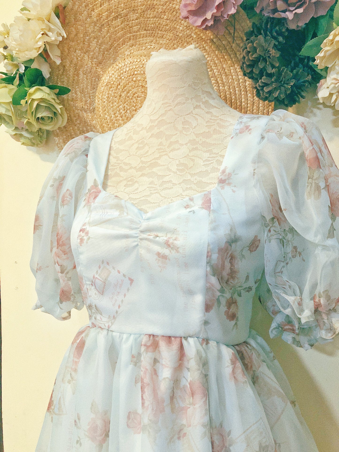 Mint Rose Doll Handmade Dress