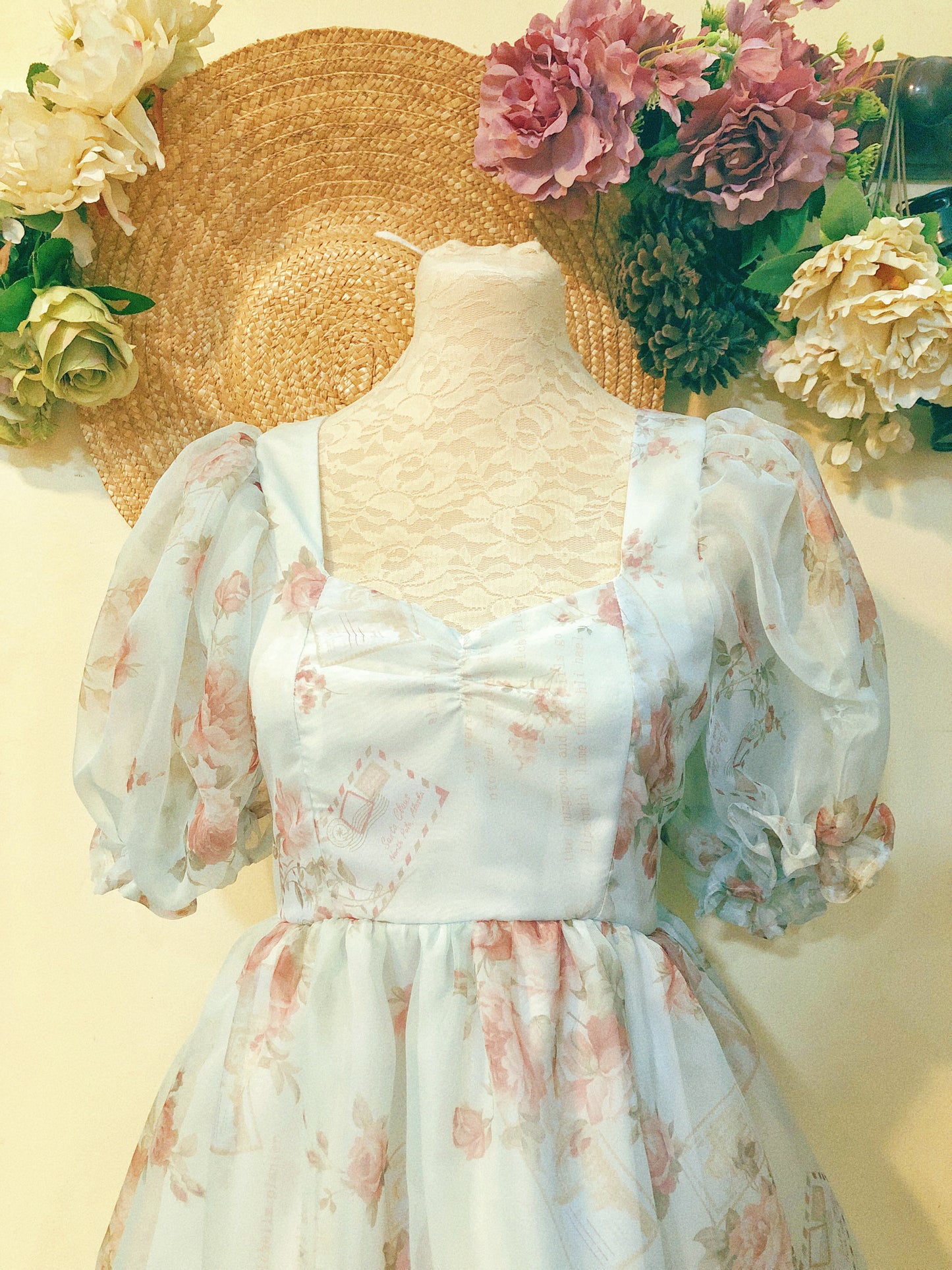 Mint Rose Doll Handmade Dress