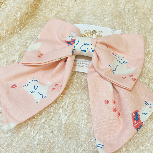 Pink Cat Handmade Ribbon